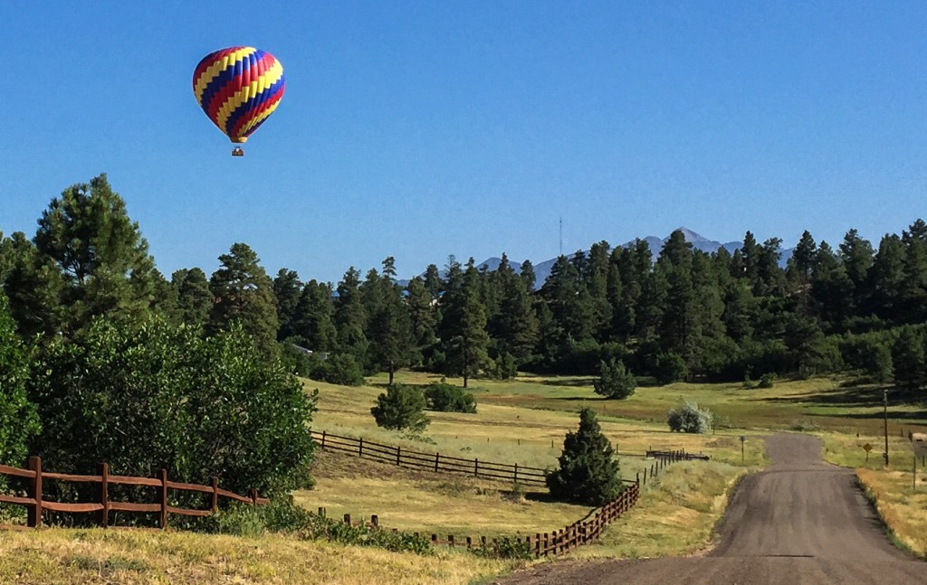 hot air balloon over Alpha